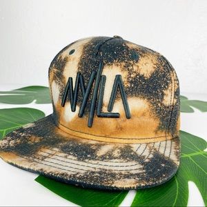 Custom NYLA cap Tie Dye Graffiti spray Snap back